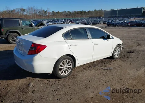 2012 Honda Civic Ex z USA, uszkodzony, nr VIN 19XFB2F86CE311019